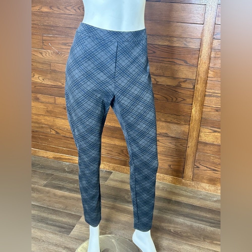 Tartan dress pants, unknown source stretch, black gray ankle size 12 by measure